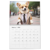 Schattige Corgi. 2024 Kalender (Feb 2026)