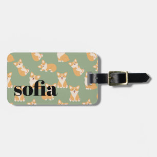 Schattige Corgi bagagelabel voor hondenliefhebber