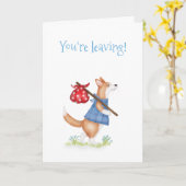 Schattige corgi corgi afscheidkaart kaart (Gele Bloem)