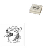 Schattige Corgi Dog Ex Libris Bibliotheek Boek Rubberstempel (Gestempeld)