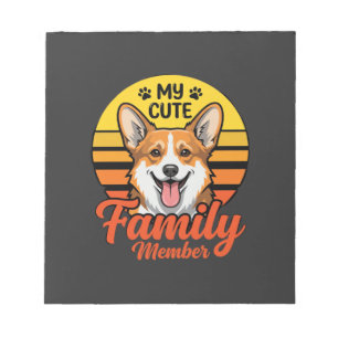Schattige Corgi-familielid Hond Liefhebber Notitieblok