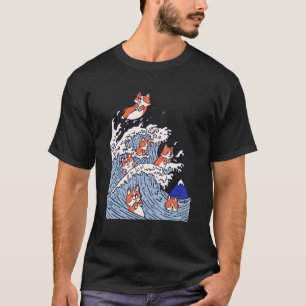 Schattige Corgi Golf Surfende Honden Corgi T-shirt