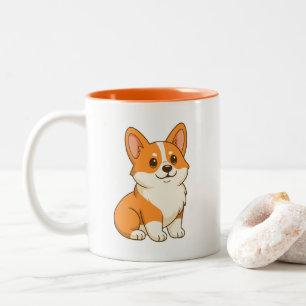 Schattige Corgi Hond Tweekleurige Koffiemok