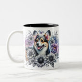 Schattige Corgi Hond Tweekleurige Koffiemok (Links)
