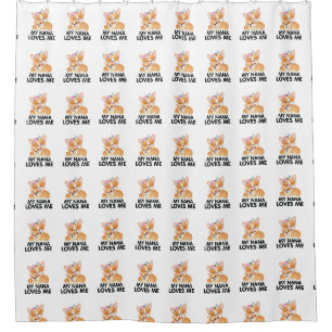 Schattige Corgi Honden - Mijn Oma Houdt Van Me Douchegordijn