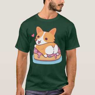 Schattige Corgi laat kont zien op donut zwembad dr T-shirt