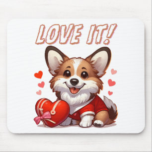 Schattige Corgi Liefde Muismat