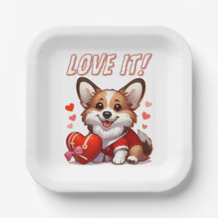 Schattige Corgi Liefde Papieren Bordje