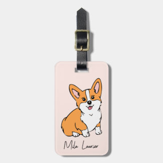 Schattige Corgi Personalized Luggage Name Tag Bagagelabel