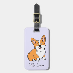 Schattige Corgi Personalized Luggage Name Tag Bagagelabel