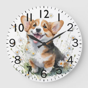 Schattige Corgi Puppy Hond Grote Klok