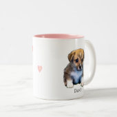 Schattige Corgi Puppy Hond & Harten Tweekleurige Koffiemok (Voorkant rechts)