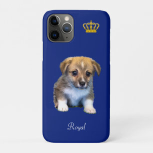 Schattige Corgi Puppy Hond & Koninklijke Kroon op  iPhone 11 Pro Hoesje