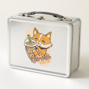 Schattige Corgi Puppy met Bubble Tea