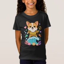 Schattige Corgi Zee Koning Cartoon | Kawaii Oceanh