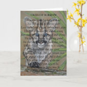 schattige cougar kitten grote schilderkunst kaart (Gele Bloem)