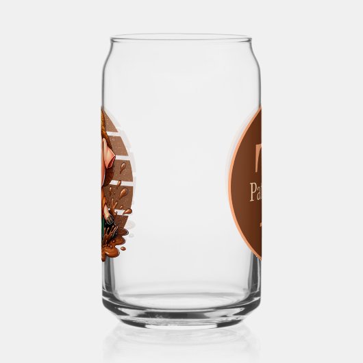 Schattige Country varken liefhebbers toevoegen mon Blikvorm Glas (Links)