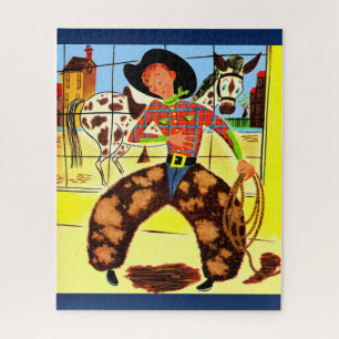 schattige cowboy legpuzzel