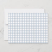 Schattige Cowboy Pet Blue Gingham gepersonaliseerd Bedankkaart (Achterkant)