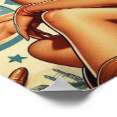 Schattige cowgirl poster (Hoek)
