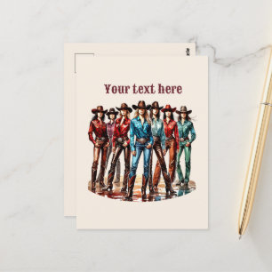 Schattige Cowgirls voegt bericht toe Briefkaart