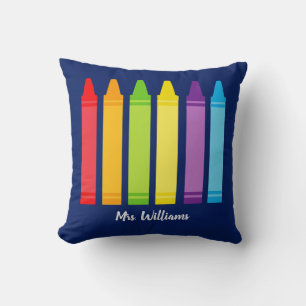 Schattige Crayon Elementaire Leraar Custom Classro Kussen