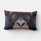 Schattige Crazy Funny Chimpansee Anime Portret Kussen (Achterkant)