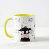 Schattige Crazy Over Mooo "Mine" Grappige Koe Love Mok (Links)