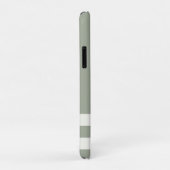 Schattige Cream Daisy Flower Stripe Sage Groene Na Case-Mate iPhone Case (Achterkant/rechts)
