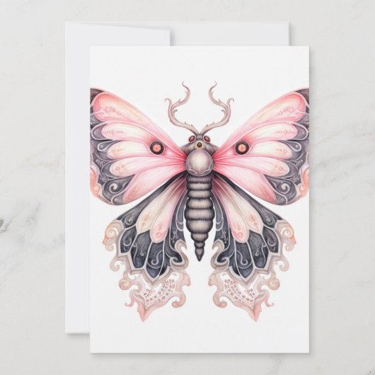 Schattige Creatief Vlinderkunst Verjaardagsfeest Kaart (Achterkant)