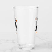 Schattige Crested Puffin Standing Cartoon Glas (Rechts)