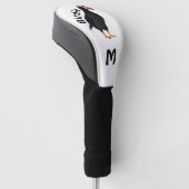 Schattige Crested Puffin Standing Cartoon Golfheadcover (Schuin)