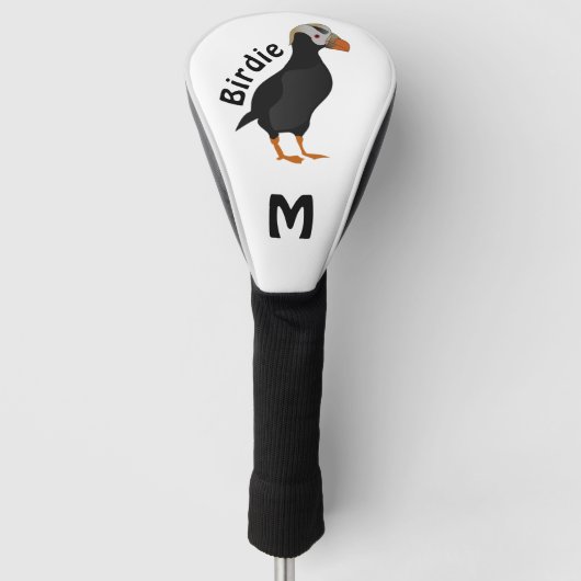 Schattige Crested Puffin Standing Cartoon Golfheadcover (Voorkant)