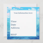 Schattige cruiseschip strand feest kaart (Achterkant)