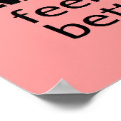 Schattige Cupcake citaat, Geluk Poster (Hoek)