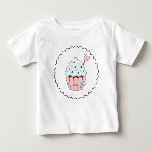 Schattige Cupcake Pink & Mint Blue Design (Voorkant)