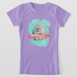Schattige Cupcake Verjaardags Meisje Cupcake met L T-shirt