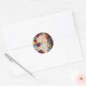 Schattige Cupid Valentijn - ! Ronde Sticker (Envelop)