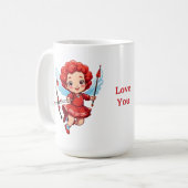 Schattige Cupido Met Boog En Pijl Koffiemok (Voorkant links)
