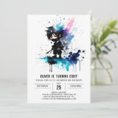 Schattige Custom Ninja Boy Digitale Verjaardag Kaart (Staand voorkant)