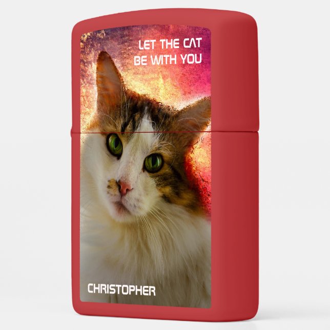 Schattige Cute Calico Cat (Links)