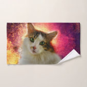 Schattige Cute Calico Cat Bad Handdoek (Handdoek)