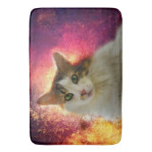 Schattige Cute Calico Cat Badmat (Voorkant Verticaal)