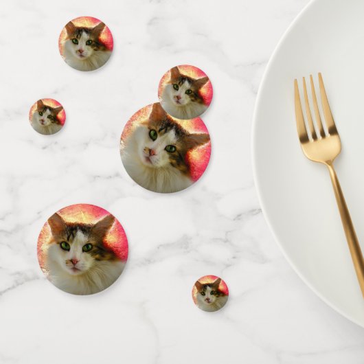 Schattige Cute Calico Cat Confetti (Groep)