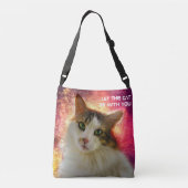 Schattige Cute Calico Cat Crossbody Tas (Achterkant)