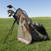 Schattige Cute Calico Cat Golfhanddoek (Groen)