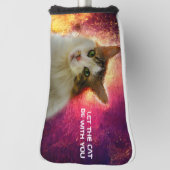 Schattige Cute Calico Cat Golfheadcover (Draai 90)