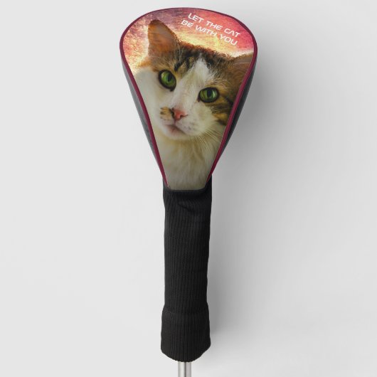 Schattige Cute Calico Cat Golfheadcover (Voorkant)