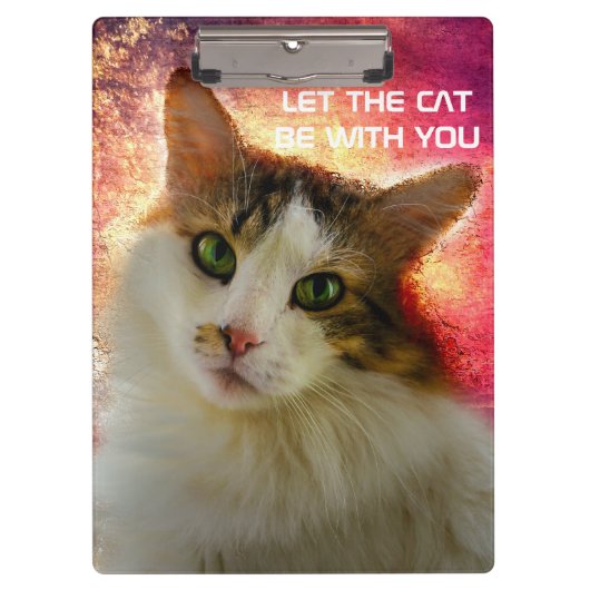 Schattige Cute Calico Cat Klembord (Voorkant)
