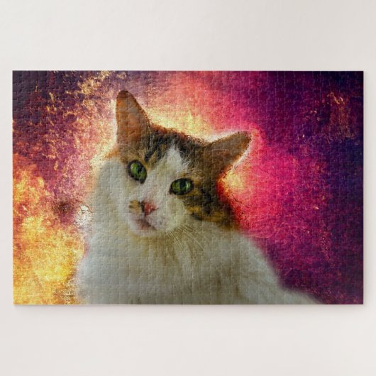 Schattige Cute Calico Cat Legpuzzel (Horizontaal)